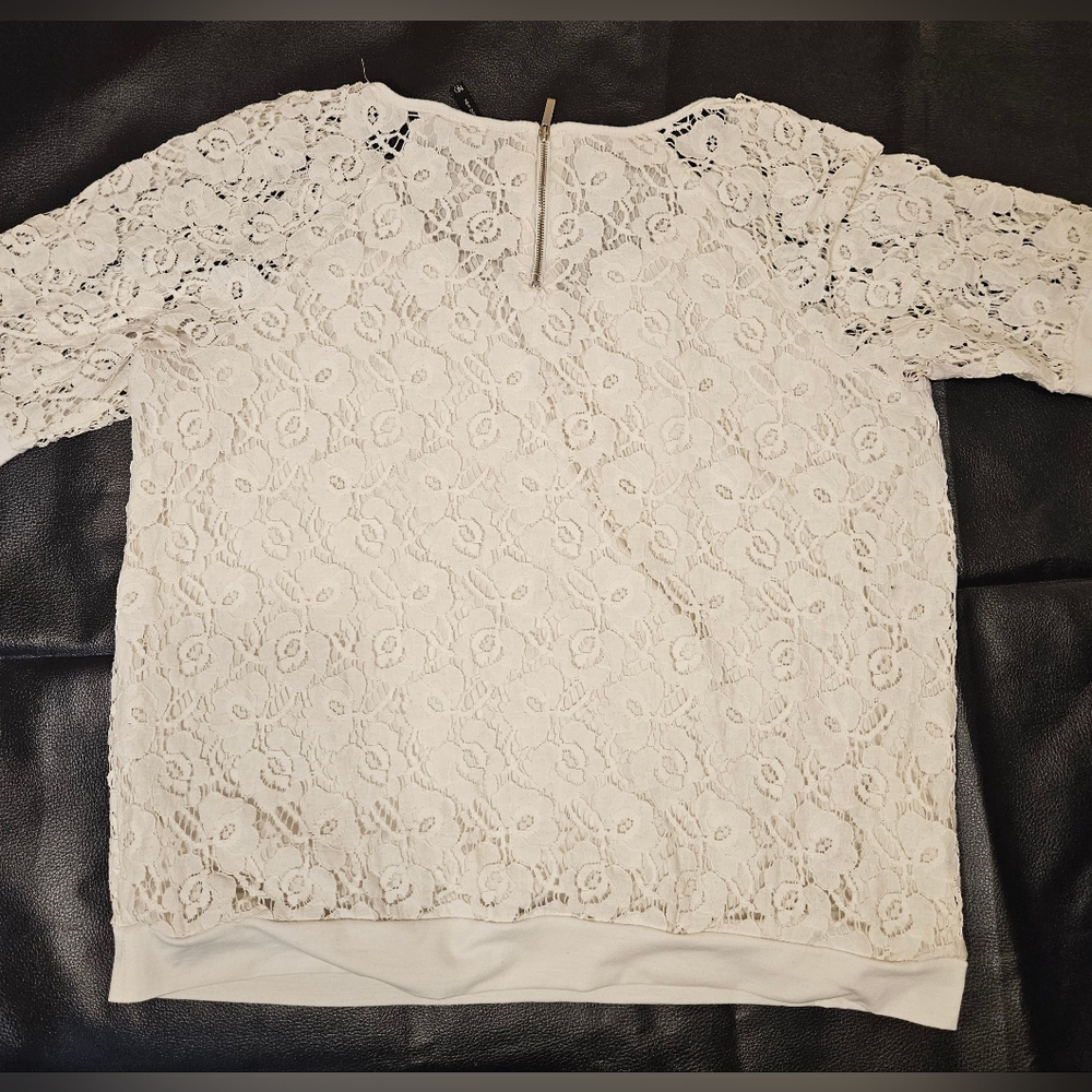 New Directions Lace Top with Zipper closure on back Sz XL